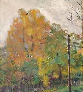 Bernhard Folkestad Deciduous trees in fall suit with cuts Germany oil painting artist